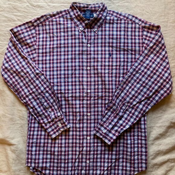 Ralph Lauren Plaid Button Down Long Sleeve Shirt Mens Size Small Polo - Picture 1 of 4